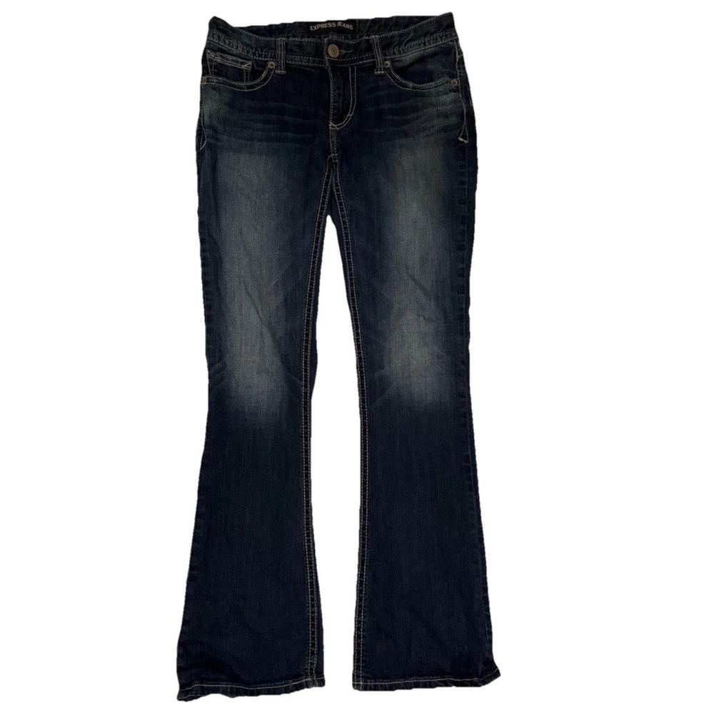 Express Stella Low Rise Bootcut Jeans Women’s Medium Wash Stretch Denim Size 4